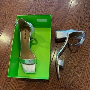 Abound Shimmering Silver Block Heels